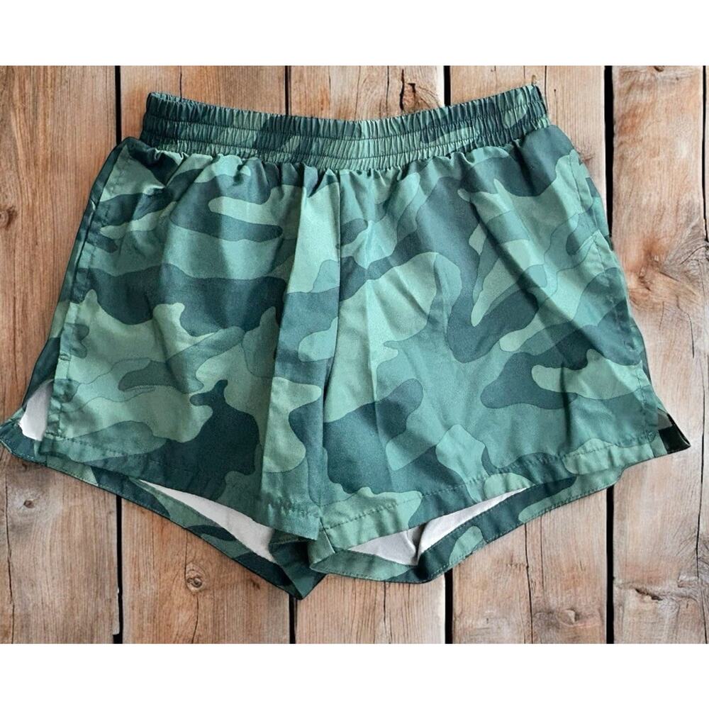 Girl's Old Navy Active Camouflage Shorts Sz XL 14/16 Green Lined Athletic Sports